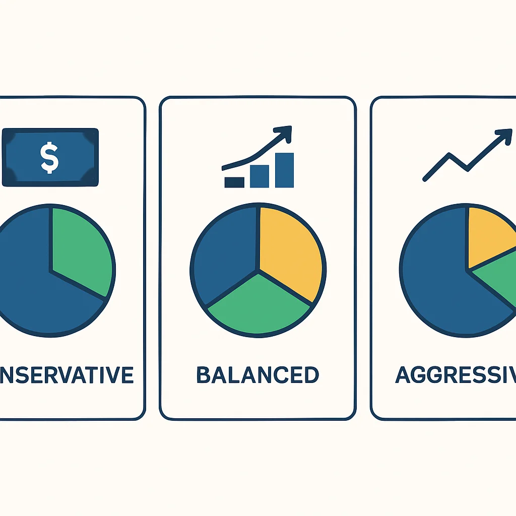 Investment portfolio risk levels asset allocation