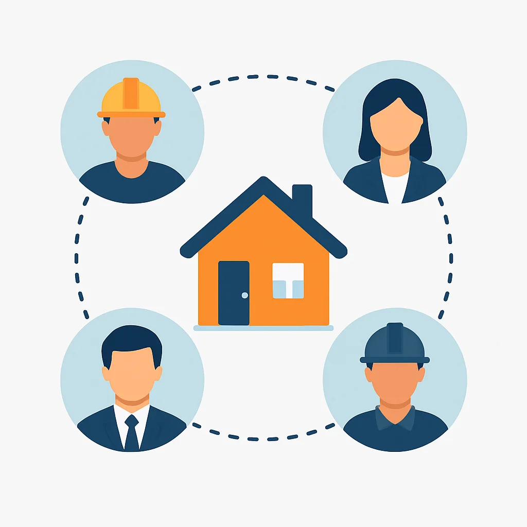 Renovation project stakeholder infographic