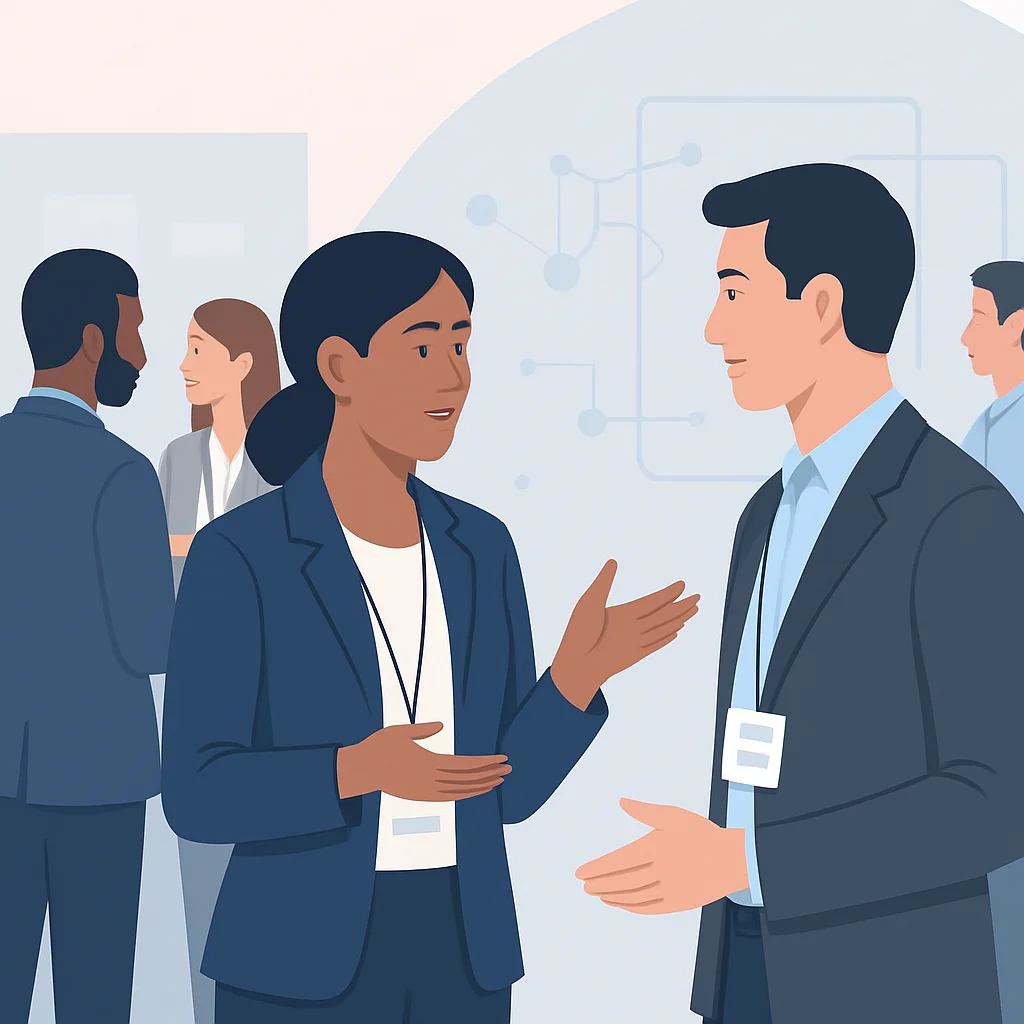 Focused networking at a tech conference