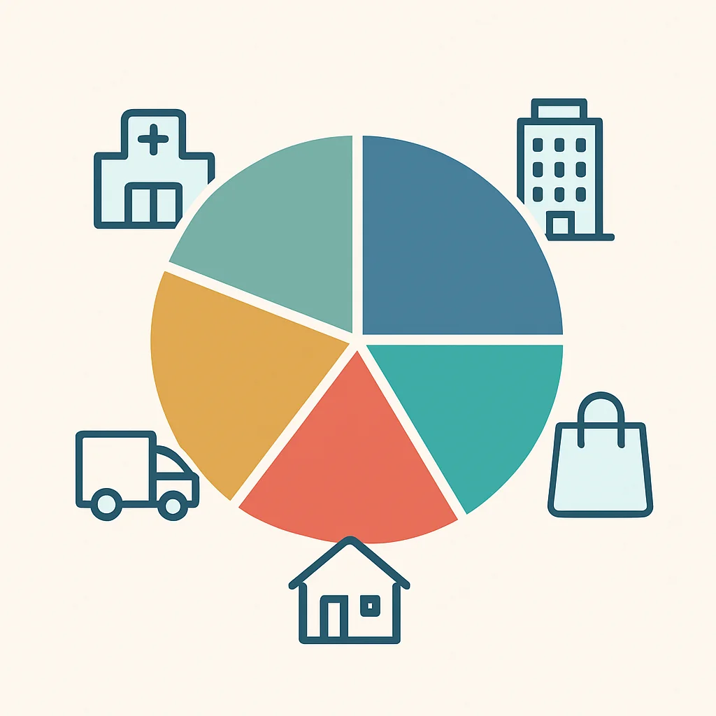 J-REIT Sector Allocation Pie Chart