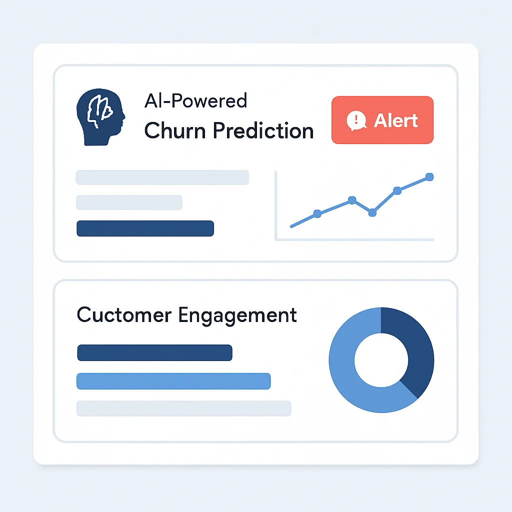 Churn prediction dashboard UI