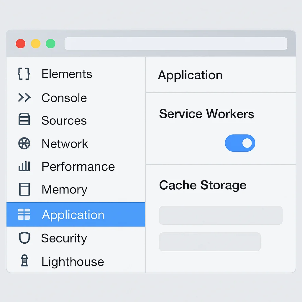 Chrome DevTools Application tab screenshot